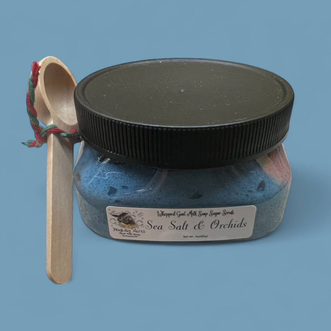 Sea salt & Orchids~whipped goat milk soap sugar scrub~