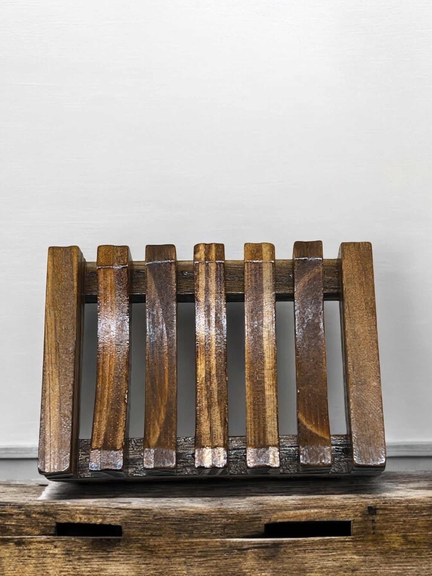 Teak soap dish