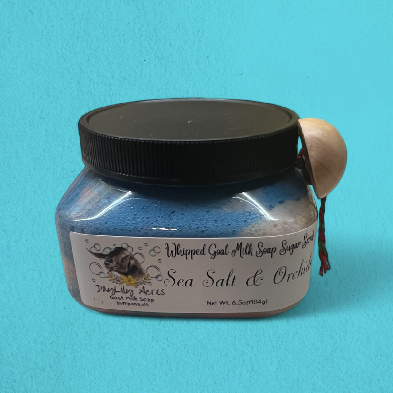 Sea salt & Orchids~whipped goat milk soap sugar scrub~