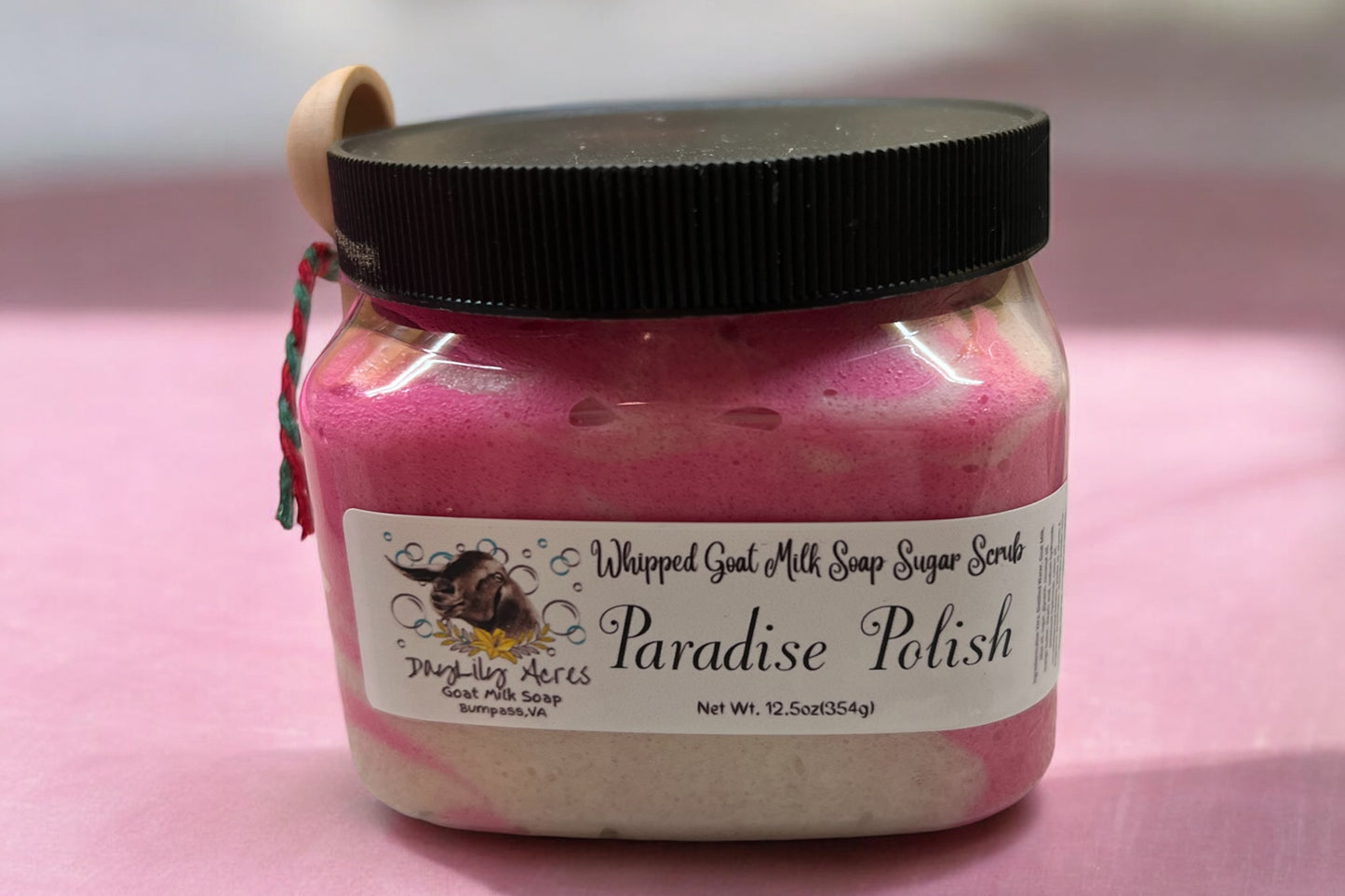 Paradise Polish~goat milk soap sugar scrub~