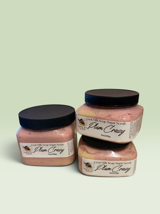 Plum Crazy~goat milk soap sugar scrub~